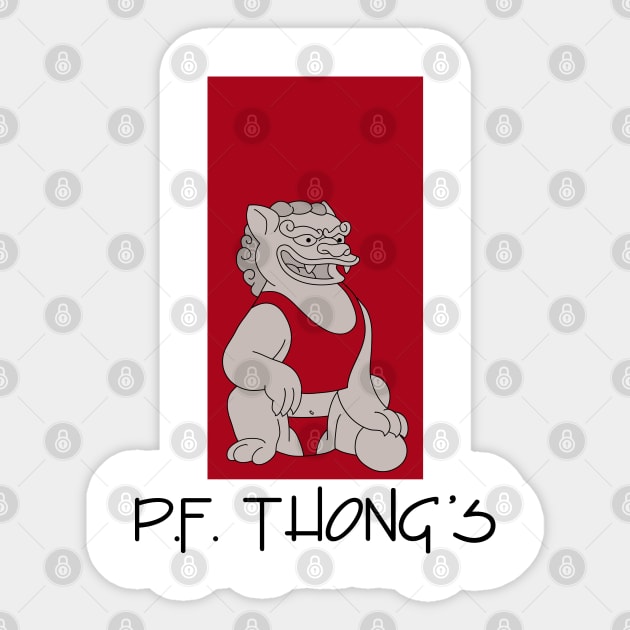 PF THONGS Sticker by Teesbyhugo